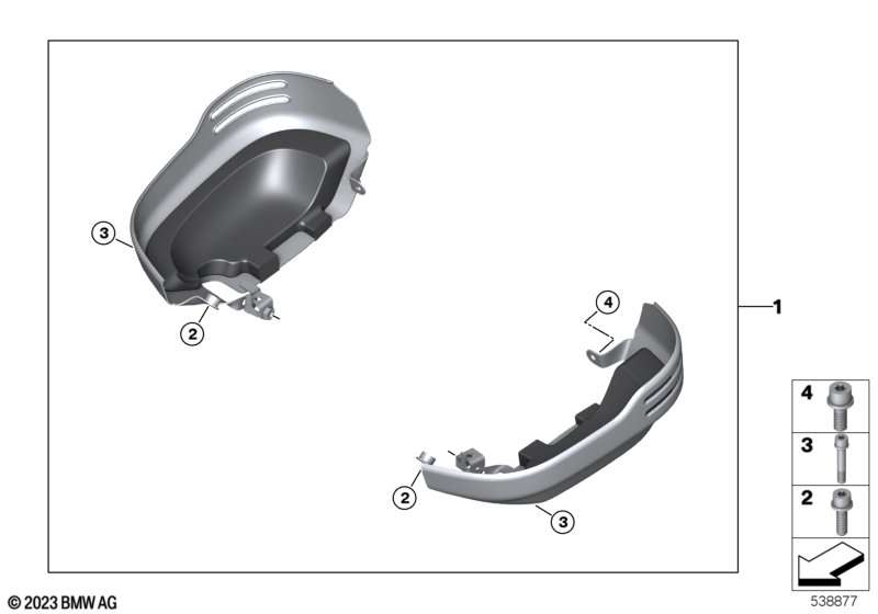 BMW Motorrad Satz Zylinderkopfhaubenschutz R12 und R12 nineT