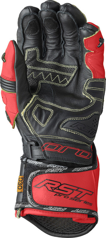 RST Pro Series GP D3O Gloves - Black/Flo Red