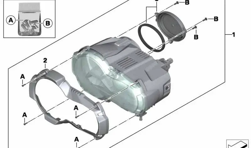 BMW Motorrad Scheinwerferblende 1200 GS 12-18