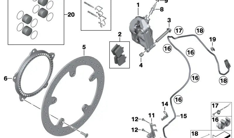 BMW Motorrad Bremsscheibe mit Niet S 1000 R, S 1000 RR