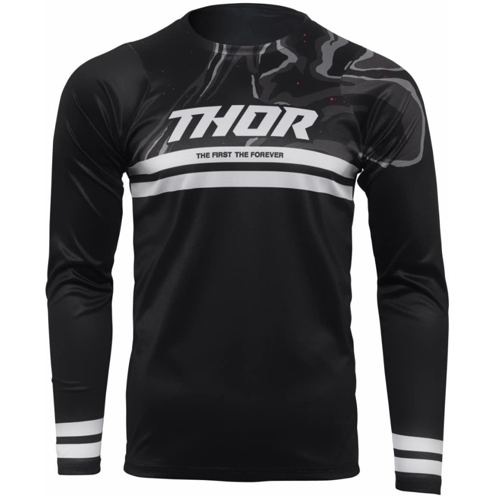 radtrikot herren langarm mountainbike Thor MTB-Jersey Assist Langarm Fahrradtrikot Schwarz Herren