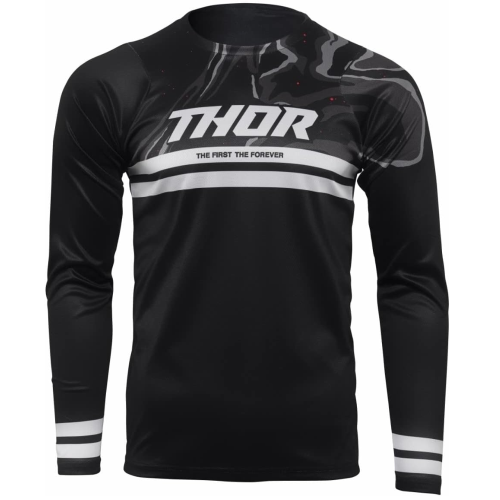 Thor MTB Jersey Assist Langarm Fahrradtrikot Schwarz Herren