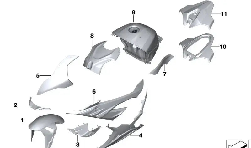 BMW Motorrad Heckteil M 1000 RR 2024 carbon competition