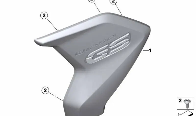 BMW Motorrad Kühlerblende mit Schriftzug rechts 1250 GS 18-23
