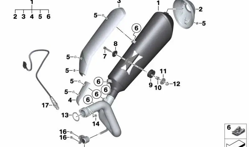 BMW Motorrad Blende Krümmer