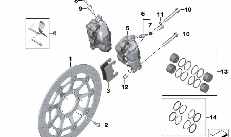 BMW Motorrad Bremssattel Hayes links R 1250 div., S 1000 RR 19-22