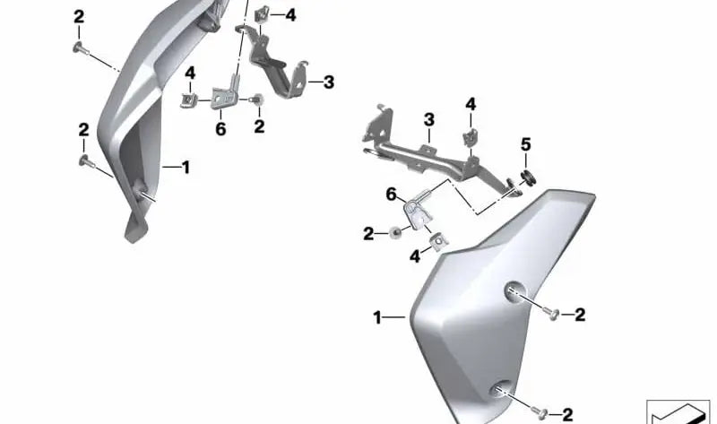 BMW Motorrad Kühlerblende links 1250 R 18-24