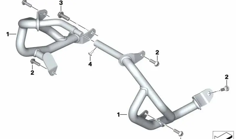 BMW Motorrad Motorschutzbügel schwarz Set li/re