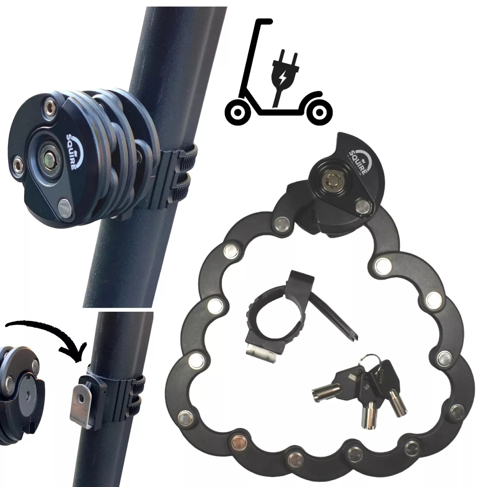 Squire Faltschloss rund 600mm 3 Schlüssel Security Level 6