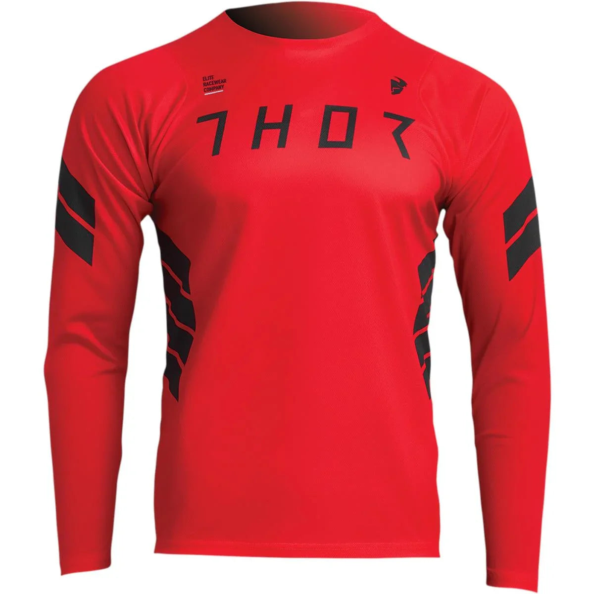 Thor MTB-Jersey Assist Langarm Fahrradtrikot Rot Herren