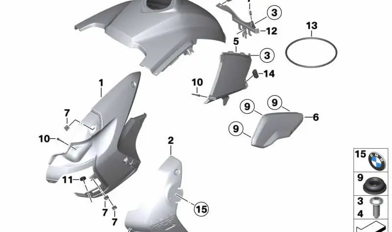 BMW Motorrad Seitenteil rechts 1200 GS 07-12