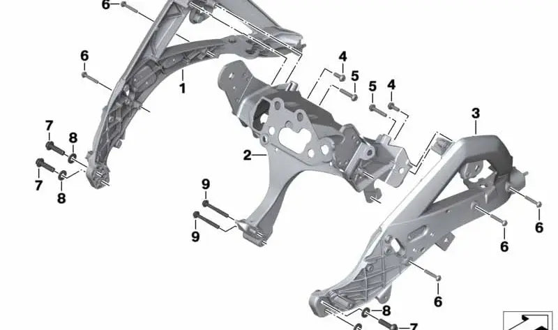 BMW Motorrad Frontträger Mitte 1200 GS 16-23