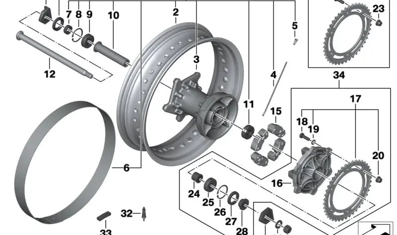 BMW Motorrad Kettenrad  F 800 GS 07-12 Typ 0219