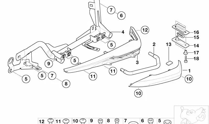 BMW Motorrad Abdeckung links R 1200 LT 98-09