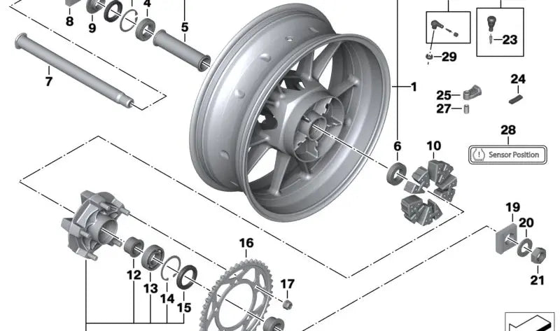 BMW Motorrad Kettenrad  1000 RR 11-18 1000 R 13-20 1000 XR 15-19