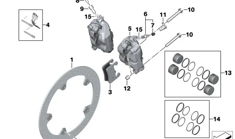 BMW Motorrad Bremsscheibe mit Niet