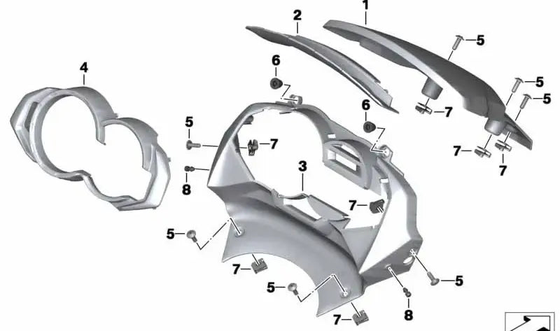 BMW Motorrad Blende Instrumentenkombination 650 GT 11-15