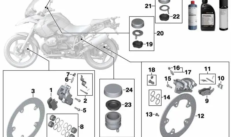 BMW Motorrad Bremsscheibe abgesetzt vorne R 1200 GS
