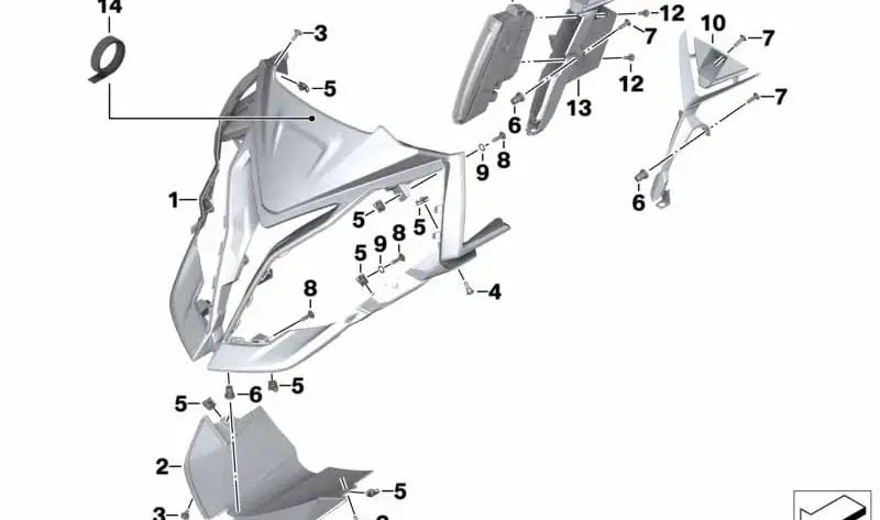 BMW Motorrad Abdeckung Frontverkleidung unten 1000 XR 15-19 0D03