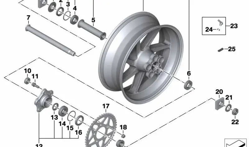 BMW Motorrad Kettenrad  HP4 12-14 1000 R 13-20 1000 RR 09-18 1000 XR 15-19