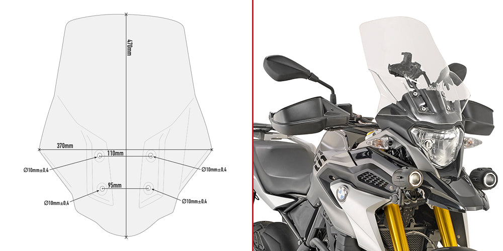 Givi Motorrad Windschild D5126STG transparent G 310 GS 2017-2018