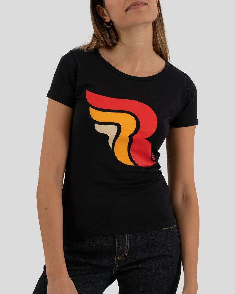 Riding Culture Logo Lady Black T-Shirt Damen