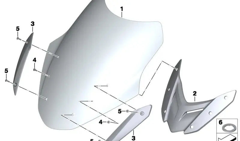 BMW Motorrad Blende Windschild links 1200 Rt 1250 RT 2013 bis 2020