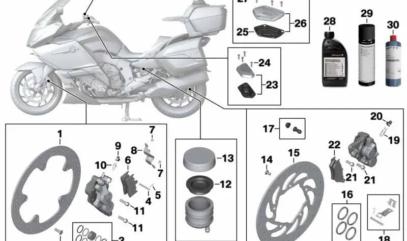 BMW Motorrad Bremsscheibe mit Niet K1200, K 1300, K 1600