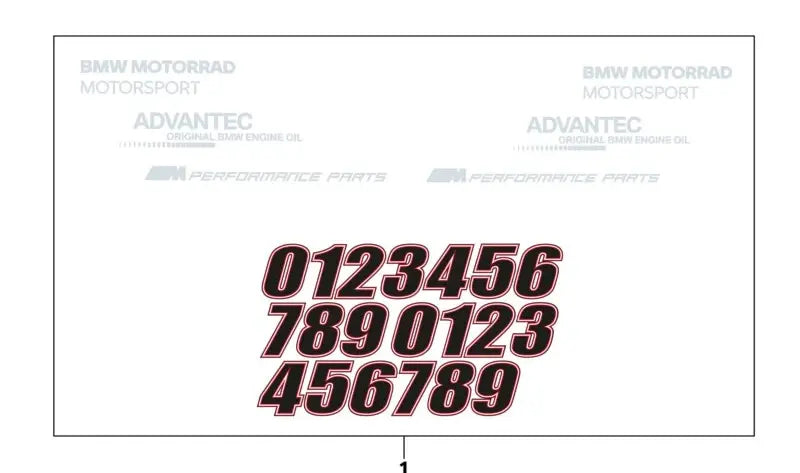 BMW Motorrad Decal Sponsorenaufkleber M 1000 RR