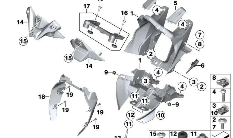 BMW Motorrad Frontträger 1000 R 21-24
