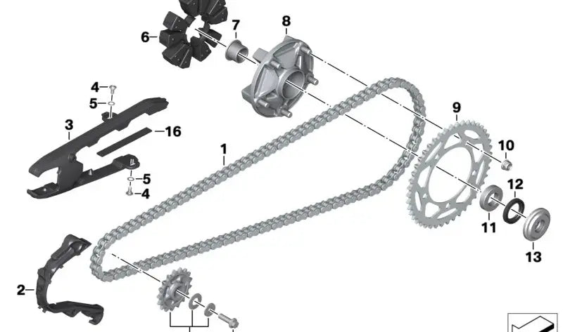 BMW Motorrad Kettenrad  750 GS 18-23 800 GS 23-26 850 GS 18-23 900 GS 23-26 900 R 19-24