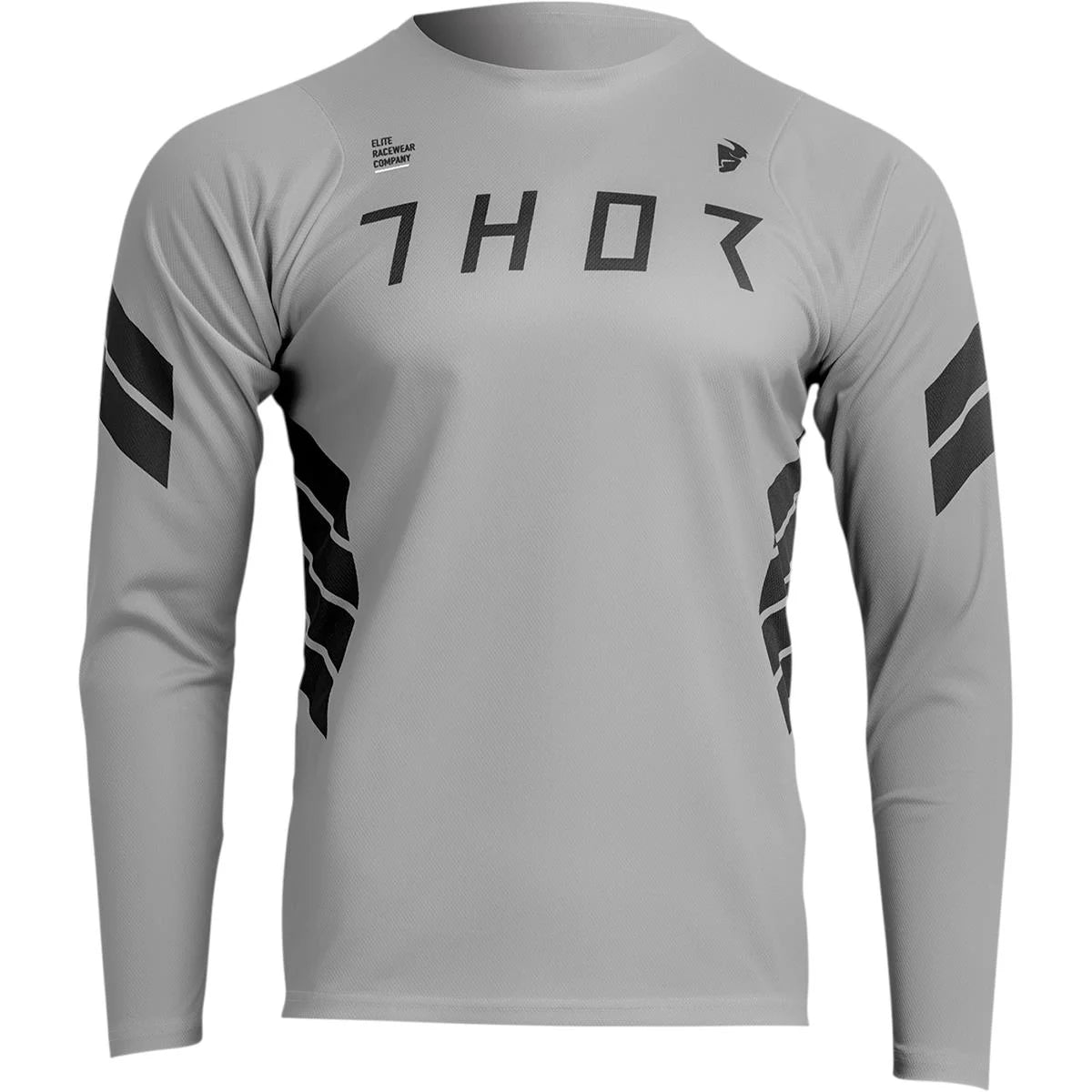 THOR MTB-Jersey Assist Langarm Fahrradtrikot Grau Herren